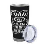 NVJUI JUFOPL 20 oz Tumbler, Best Dad No.1 The Man The Myth The Legend Travel Coffee Mug, Stainless Steel Cup with Lid, Double Wall Vacuum Insulated Travel Mug Gifts for Men Women