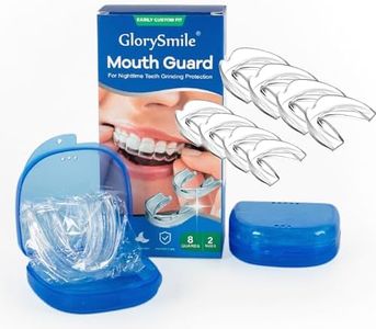 MOGONE Mouth Guard for Teeth Grinding, 8 Pack Mouth Piece Stop Snoring Device, Moldable Mouth Guard, Adjustable Anti Bruxism Sleeping Aid, 2 Sizes for Stops Bruxism, Tmj & Eliminates Teeth Clenching