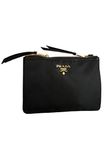 Prada Women's 1BH046 QXO F0002 Black Nylon Shoulder Bag