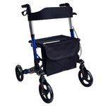 DIALDRCARE Aluminium 4 wheel Ultra Folding Rollator Walker with Carry Bag MedicalTransport Chair Suitable for the Elderly Seniors