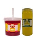 Twisty The Boba Station® Boba Combo Pack of 2 | Popping Boba Strawberry & Lemon Flavors 1 Kg Each for Bubble Tea, Milkshakes, Ice Cream & Yogurt | Vegan, 20 Straws Included