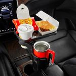 JOYTUTUS Car Cup Holder Expander, Automotive Cup Attachable Tray with 360° Rotation,Large Cup Holder Adapt Most Regular Cups with 18-40 oz, fit in 2.75-3.25 inch Car Holder