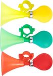 3Pcs Air Squeeze Honking Horns Plastic Bicycle Horn,Kids Bike Horn Air Squeeze Honking Horns Plastic Bicycle Horn Scooter Horn,Kids Bike Air Horn Air Squeeze Honking Horn Plastic Biike Horn with Bulb