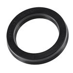 MECCANIXITY USH Radial Shaft Seal 25mm ID x 33mm OD x 5mm Width Nitrile Rubber Oil Seal, Black