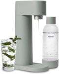 Mysoda Woody Sparkling Water Maker - Silent Carbonated Water Machine Made of Renewable Wood Composite and 1L Water Bottle - Without CO2 Cylinder - Seltzer Maker Machine - Colour Sage Green