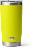 YETI Rambler 20 oz Tumbler, Stainless Steel, Vacuum Insulated with MagSlider Lid, Firefly Yellow