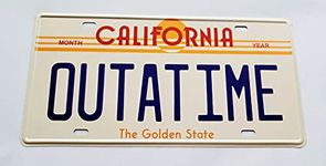 Sparkoo California Back to The Future Delorean Time Machine Outatime Metal License Plate Tag (Outatime)