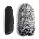 YOUSHARES Videomic Pro Mic Deadcat Wind Shield & Foam windscreen, Foam & Furry Wind Muff for Videomic Pro Camera Microphone (2 PACK)