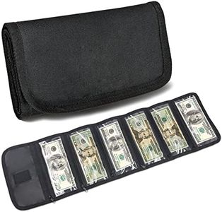 Money Wallet, Organizer for Cash with 6 Zippered Pocket Multipack Pouch, Bill Organizer, Envelope Wallet Bag Small Travel Holder Budgeting, Receipt, Coupons and Tips