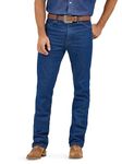 Wrangler Men's Cowboy Cut Slim Fit Jean, Bleached Gold Buckle Denim, 27x32