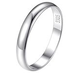 FindChic Wedding Ring Sets for Her Everyday Band Engagement Rings for Women 3mm 925 Sterling Silver Promise Ring Size 7