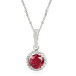 Unniyarcha 92.5 Silver Crimson Necklace Pure Silver 925, Sterling Silver Jewellery with Certificate of Authenticity & 925 Pendant for Women's Silver