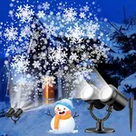 Christmas Projector Lights Outdoor,2024 Newest IP65 Waterproof LED Lights,Rotating Snowfall Lamp Brighter LED Landscape for Xmas Holiday Home Decor Indoor Outdoor Garden Party Decoration