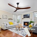 FOBLKS 70" Living room Ceiling Fan,Bedroom Ceiling Fan With Remote Control, 2 Downrods, Reversible DC Motor 35W Quiet Energy Saving