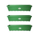 Green Live 25" Rectangular Planter Pot, Green Home Garden, Small Balconies, nutrients & All Essentials to Start Growing Plants Indoor & Outdoor Gardening (Pack of 3)
