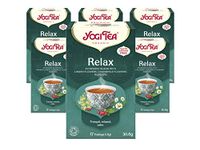 Yogi Tea, Relax, Organic Herbal Tea, Naturally Caffeine Free, Blend of Linden Flowers, Chamomile Flowers and Rosehips, 6 Packs x 17 Tea Bags (102 Teabags Total)