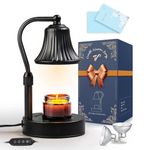 Teymovlt Candle Warmer Lamp, Candle Lamp Warmer with Timer & Dimmer, Adjustable Candle Light Warmer for Jar Candles, with 2 Bulbs, House Warming Gifts Home Bedroom Decor Gifts for Women