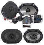 Rockville Pair RV68.2C 6x8 / 5x7 Component Speakers+6x8 Coaxial 3-Way Speakers