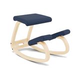 Varier Variable Balans, Original Kneeling Chair, Ergonomic Office Chair, Natural/Blue, 10-Year Limited Warranty, Designed by Peter Opsvik