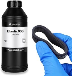 MAGFORMS Elastic 3D Printer Resin, Tough & Flexible 405nm UV-Curing Resin, TPU-Like Photopolymer Resin for LCD DLP 3D Printing (Black, 1000g)