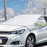 Esteopt Windshield Cover for Ice and Snow Car Windshield Snow Cover 4-Layer Protection for Snow, Ice, UV, Frost Wiper & Mirror Protector Universal