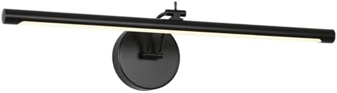 7Degobii Picture Light Dimmable Hard Wired 23.62 Inch Adjustable Swing Arm Black Wall Lights for Pictures Led Display Light for Artwork 14W Warm White