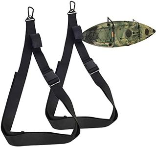 Kayak Wall Hanging Storage Strap Nylon Kayak Hoist Sling for Garage Indoor and Outdoor Kayak & SUP Paddle Board Hangers Comes with Carabiner Fully Adjustable Length & Easy Install