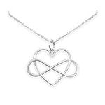 Silver Infinity Heart Necklace for 