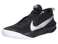 Nike Team Hustle D 10 Gs Solid, Black Metallic Silver Volt White, 5 UK