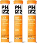 Phizz Electrolytes, Multivitamin & Hydration Tablets - 60 Effervescent Rehydration Electrolyte Tablets - 18 Vitamins & Minerals, Vitamin C, Vegan, Vegetarian & Low Calorie (Orange, 60 Tablets)