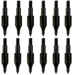 100 Grain Archery Field Points Practice Field Tips, Archery Target Practice Hunting Arrow Tip for Recurve, Compound Bow Crossbow, Screw-in 100 Grain (12pcs)