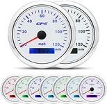 85mm Boat GPS Speedometer 0-120MPH Car Odometer Gauge 7 Colors Backlight With GPS Antenna for Car Motorcycle Boat Marine Truck