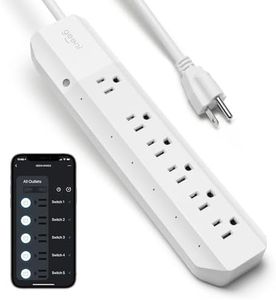 Geeni Surge 6-Outlet Smart Extension Cord, Surge Protector and Cord Extender, Works with Alexa, Google Assistant, Requires 2.4 GHz WiFi, 3 Feet