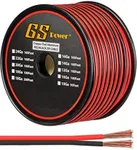 GS Power 12 Gauge Wire - 100 Foot Copper Clad Aluminum Cable Roll, Red & Black Bonded Wiring for Outdoor Speaker, Automotive Radio or Home Theater