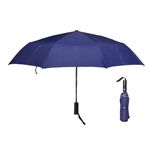 Amazon Basics 3-Fold Travel Umbrella - Sophisticated Auto-Open Auto-Close Mechanism, Large 42 inch Canopy, RainProof & UV Protection|Ideal for Men & Women | Stylish, Durable, and Functional Design