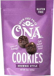 Ona Brownie-Style Cookies 4-pack, Made with Honey and Dark Chocolate, Ready to eat, Gluten free, Grain free, Dairy free, Paleo
