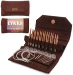 Lykke 3.5" Cypra Interchangeable Needle Set, Brown Vegan Suede Case