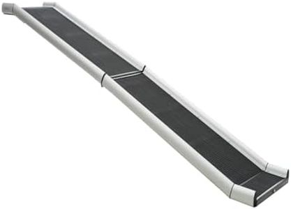 TRIXIE Klapp-Rampe – Hunderampe für Auto – gelenkschonend – rutschfeste Gummi-Lauffläche – klappbar – Aluminium – 38 × 155 cm