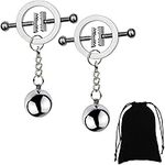 Generic Adjustable Weight Metal Nipple Clamps for Men Women,Non-Piercing Metal Stimulator Nipple Clips,Nipple Clamps (F)