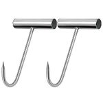 Grizef Stainless Steel 8 inch Hooks T-Handle Meat Boning Hook for Kitchen Butcher Shop Restaurant BBQ Tool kit (2Pack)