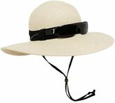 TRONYX Womens Beach Sun Straw Hat UV UPF50 Travel Foldable Brim Summer UV Hat Beige