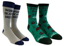 Men's World's Okayest Brother Socks Funny Cool Family Bro Graphic Novelty Footwear