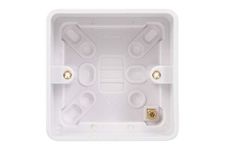 Schneider Electric Lisse White Moulded - Single Surface Pattress Box, 40 mm Deep, GGBL9147S, White