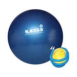 USI UNIVERSAL THE UNBEATABLE Exercise Ball, Yoga Ball, GB Gym Ball for Stability Work Out, Birthing Ball for Pregnancy, Anti-Burst Swiss Balance Fitness Ball for Gym Training With Pump (65cm- Blue)