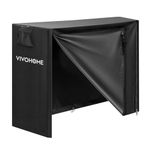 VIVOHOME 4ft Log Rack Cover, Heavy Duty 600D Oxford Outdoor Firewood Storage Cover with Zipper and Hook Loop Tape (Log Rack not Included)