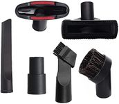 6 Pcs Universal Vacuum Attachments Accessories Cleaner Kit, 32 mm Horse Hair Vacuum Brushes Nozzle Crevice Tool Round Dust Cleaning Head Hardwood Floor Brush for Shop vac Attachment for Standard Hose