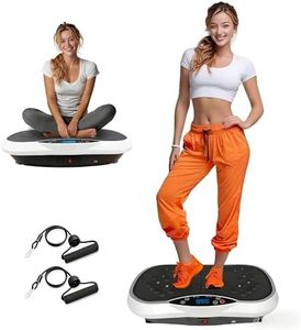 Upgraded Version Exercise Machine, 3 Workout Modes&120-Level Vibration Platform for Weight Loss/Lymphatic Drainage, 400lbs Capacity Vibration Board with Resistance Bands for Full Body Workout