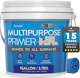 1 Gallon Liquid Rubber Multi-Purpose Primer, EPDM & TPO Primer with Gloves, Water-Based Elastomeric Roof Coating for Outdoor, High-Adhesion Bonding RV Roof Coating for Concrete, Deck, Wood, Metal