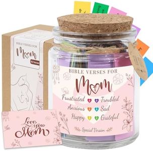 Bible Verse Jar for Mom – 92 Color-Coded Bible Verse, Birthday Gifts for Mom, Christian Gifts For Mom