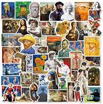 iDream Painting Art Van Gogh Monalisa Waterproof Viny DIY Sticker for Laptop Desk Skateboard Luggage Guitar Furniture Toy Scrapbook (Set of 50)